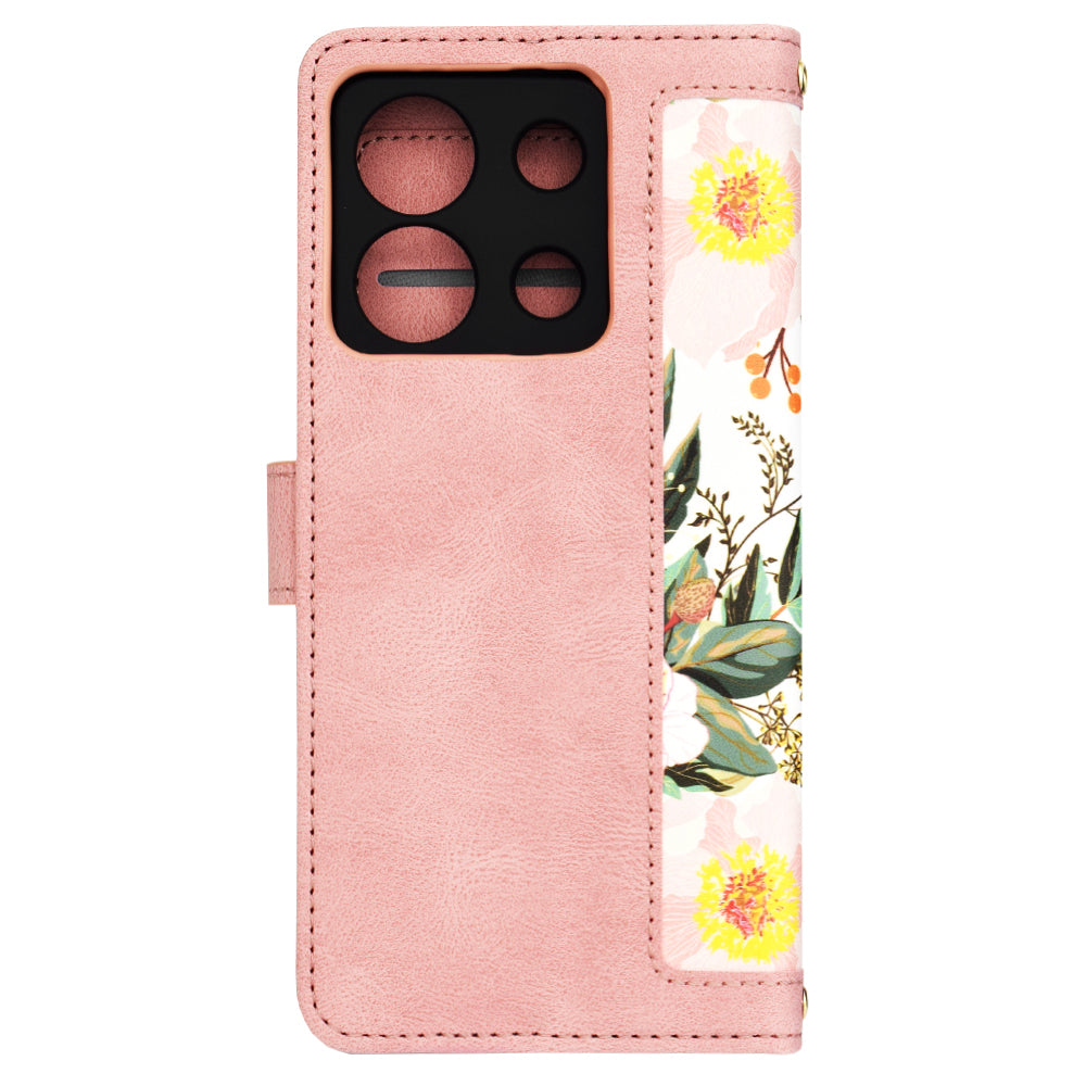 Maska za Xiaomi Redmi Note 13 5G, Techsuit, FlipCraft, Roza