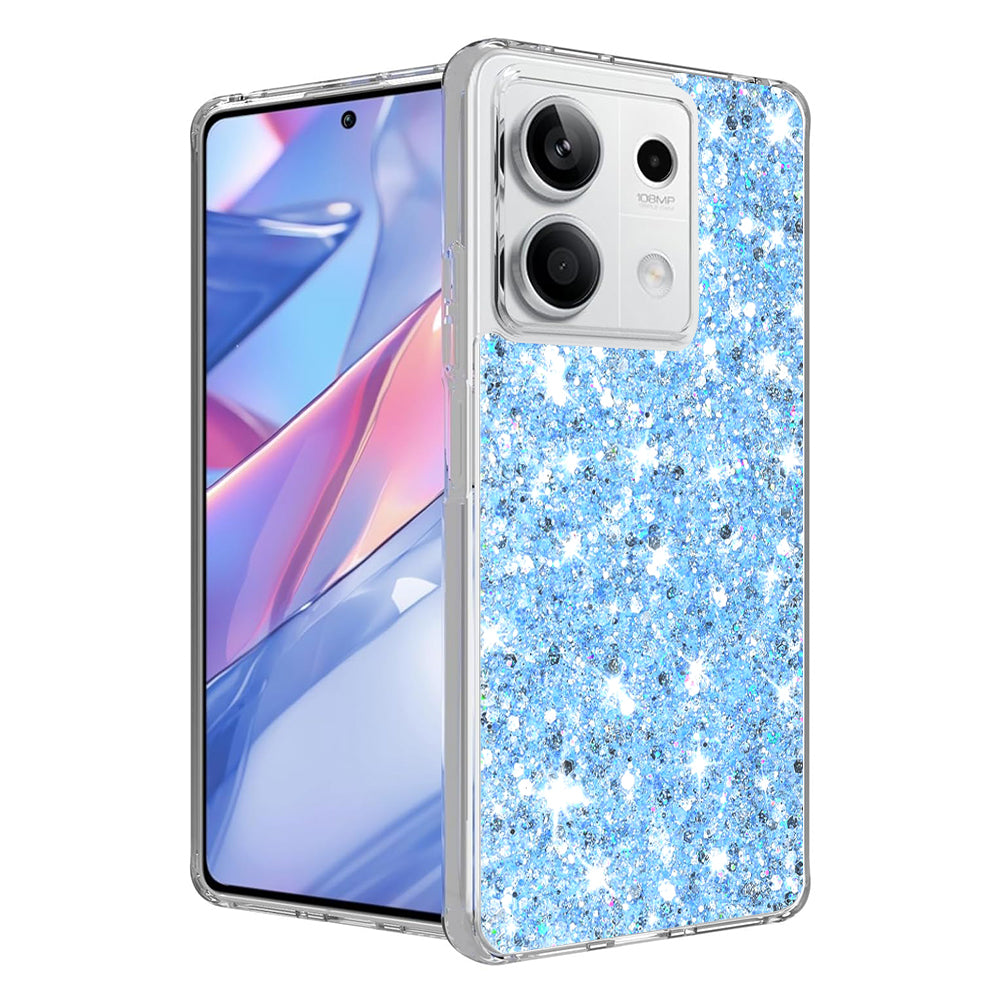 Maska za Xiaomi Redmi Note 13 5G, Techsuit, Sparkly Glitter, Plava