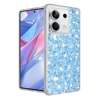 Maska za Xiaomi Redmi Note 13 5G, Techsuit, Sparkly Glitter, Plava
