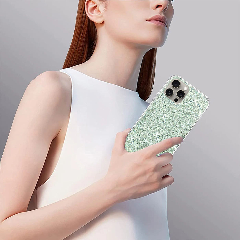 Maska za Xiaomi Redmi Note 13 5G, Techsuit, Sparkly Glitter, Plava