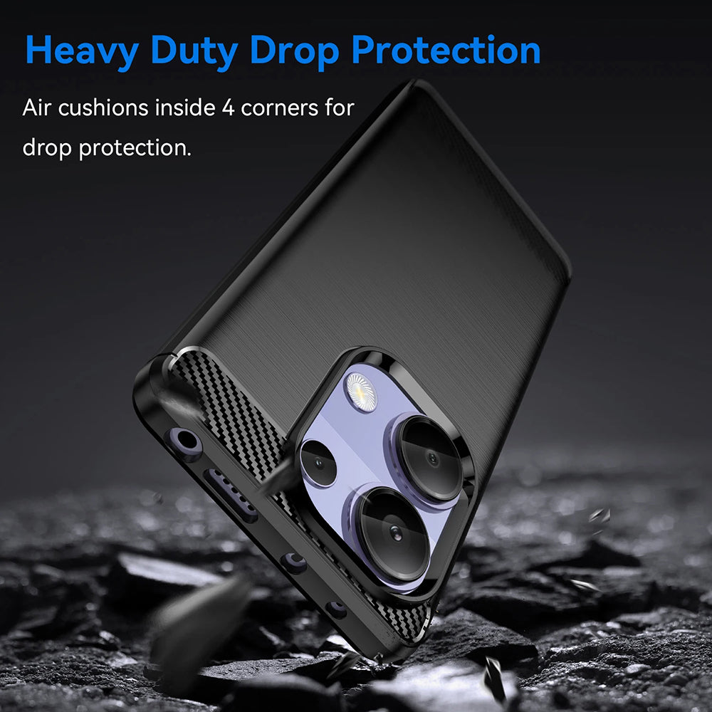 Maska za Xiaomi Redmi Note 13 Pro 4G / Poco M6 Pro 4G, Techsuit, Karbon, Plava