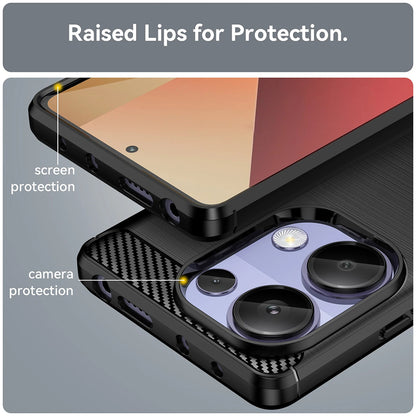 Maska za Xiaomi Redmi Note 13 Pro 4G / Poco M6 Pro 4G, Techsuit, Karbon, Plava