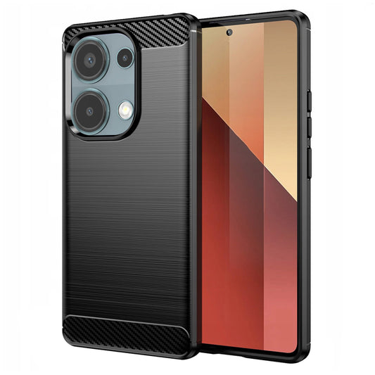 Maska za Xiaomi Redmi Note 13 Pro 4G / Poco M6 Pro 4G, Techsuit, Karbon, Crna