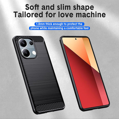 Maska za Xiaomi Redmi Note 13 Pro 4G / Poco M6 Pro 4G, Techsuit, Karbon, Crna