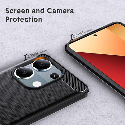 Maska za Xiaomi Redmi Note 13 Pro 4G / Poco M6 Pro 4G, Techsuit, Karbon, Crna