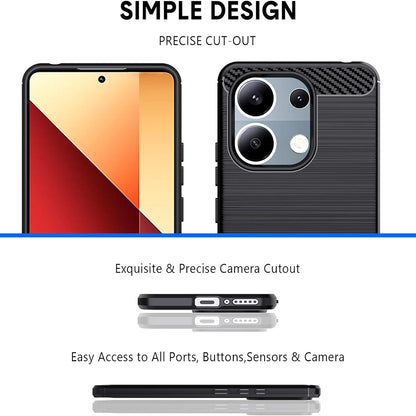 Maska za Xiaomi Redmi Note 13 Pro 4G / Poco M6 Pro 4G, Techsuit, Karbon, Crna