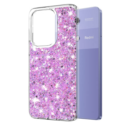 Maska za Xiaomi Redmi Note 13 Pro 4G / Poco M6 Pro 4G, Techsuit, Sjajni Glitter, Magenta