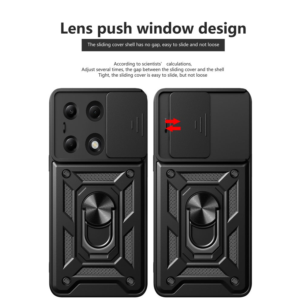 Maska za Xiaomi Redmi Note 13 Pro 4G / Poco M6 Pro 4G, Techsuit, CamShield, Crna