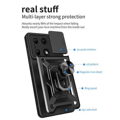 Maska za Xiaomi Redmi Note 13 Pro 4G / Poco M6 Pro 4G, Techsuit, CamShield, Crna