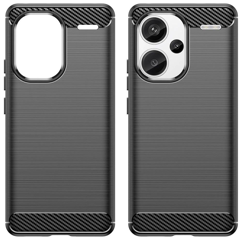 Maska za Xiaomi Redmi Note 13 Pro+, Techsuit, Karbon, Crna