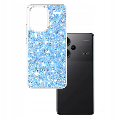 Maska za Xiaomi Redmi Note 13 Pro+, Techsuit, Sjajni Glitter, Plava