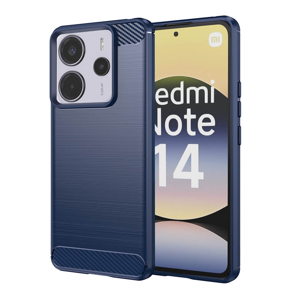 Maska za Xiaomi Redmi Note 14 4G (Regionalna), Techsuit, Karbon, Plava