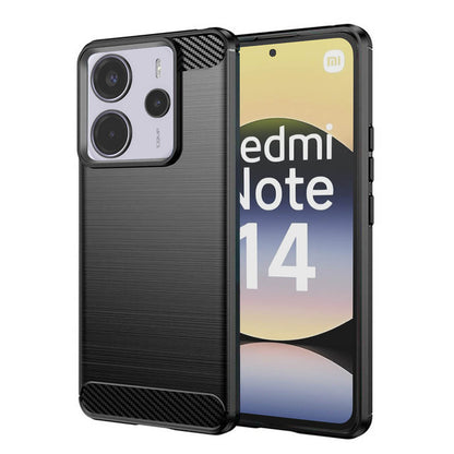 Maska za Xiaomi Redmi Note 14 4G (Regionalna), Techsuit, Karbon, Crna