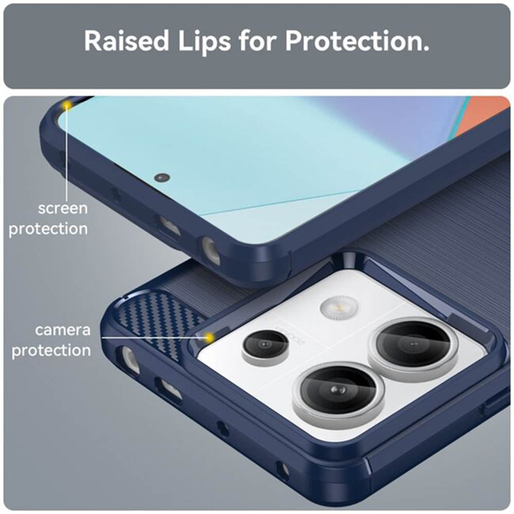 Maska za Xiaomi Redmi Note 14 4G (Regionalna), Techsuit, Karbon, Crna