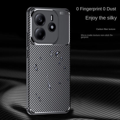 Maska za Xiaomi Redmi Note 14 4G (Regionalna), Techsuit, CarbonFiber, Crna