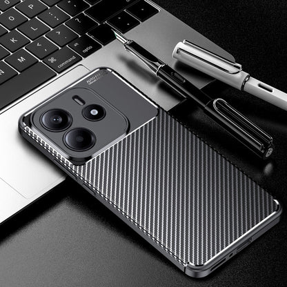 Maska za Xiaomi Redmi Note 14 4G (Regionalna), Techsuit, CarbonFiber, Crna