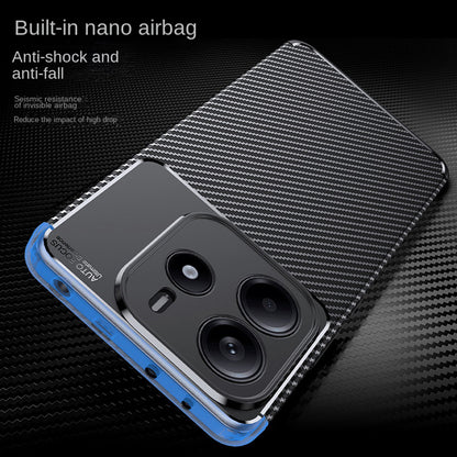 Maska za Xiaomi Redmi Note 14 4G (Regionalna), Techsuit, CarbonFiber, Crna