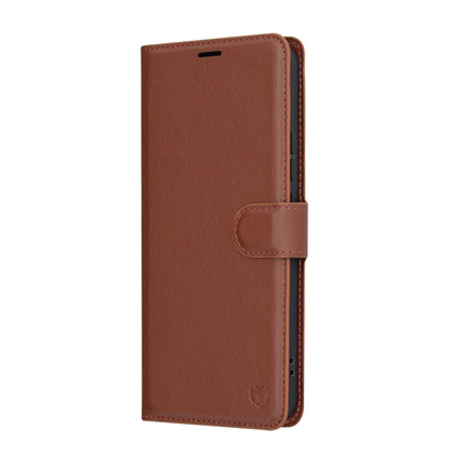 Futrola za Xiaomi Redmi Note 14 4G (Regionalna), Techsuit, Kožna Folio, Smeđa