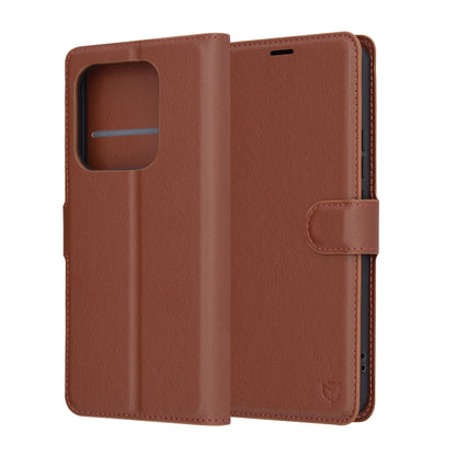 Futrola za Xiaomi Redmi Note 14 4G (Regionalna), Techsuit, Kožna Folio, Smeđa