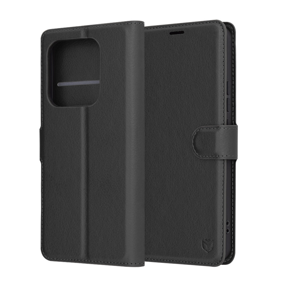 Futrola za Xiaomi Redmi Note 14 4G (Regionalna), Techsuit, Kožna Folio, Crna