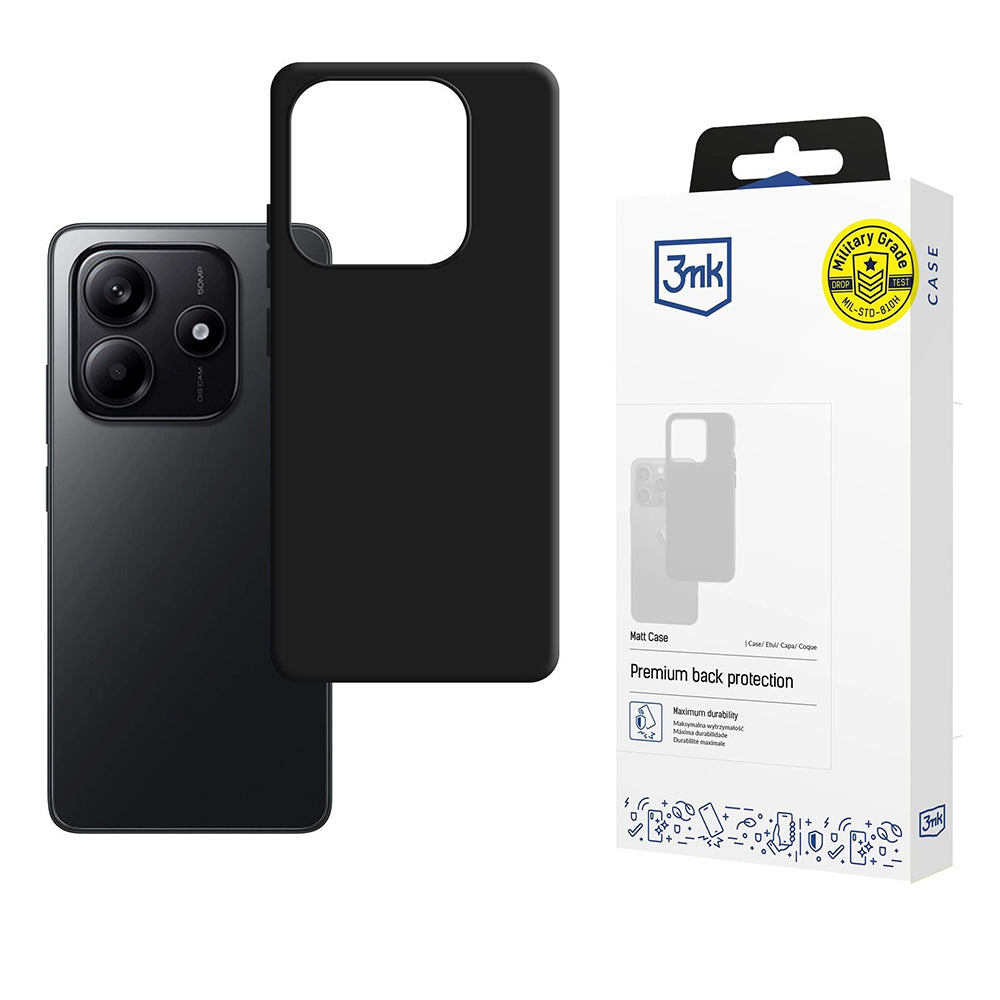 Maska za Xiaomi Redmi Note 14 4G (Standard), 3MK, Crna Mat