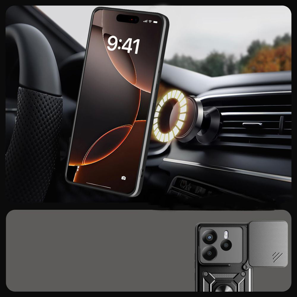 Maska za Xiaomi Redmi Note 14 4G (Standard), Techsuit, CamShield, Zelena