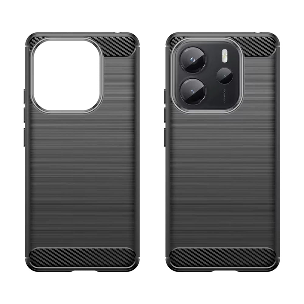 Maska za Xiaomi Redmi Note 14 4G (Standard), Techsuit, Karbon, Crna