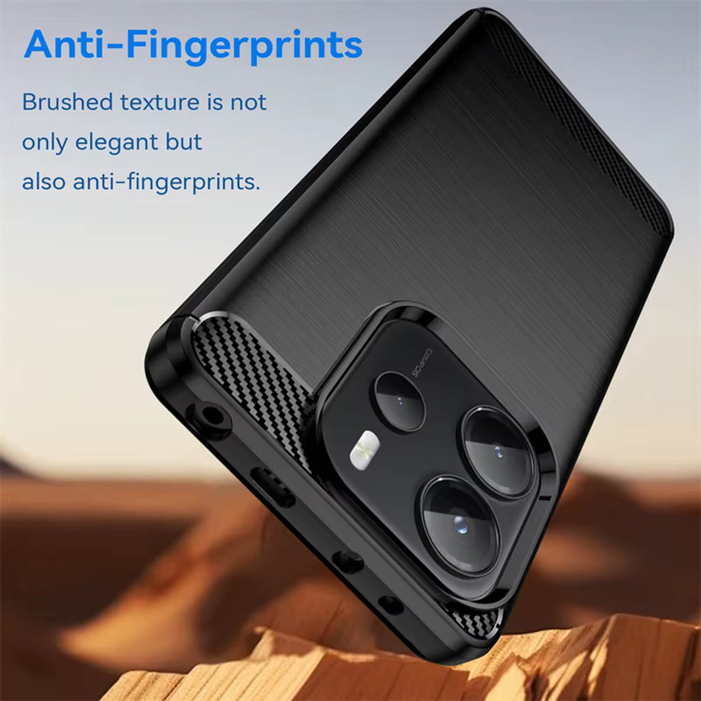 Maska za Xiaomi Redmi Note 14 4G (Standard), Techsuit, Karbon, Crna