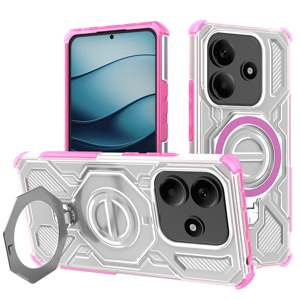 Maska za Xiaomi Redmi Note 14 5G, Techsuit, Carbon Shield Pro, Roza