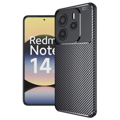 Maska za Xiaomi Redmi Note 14 5G, Techsuit, CarbonFiber, Crna