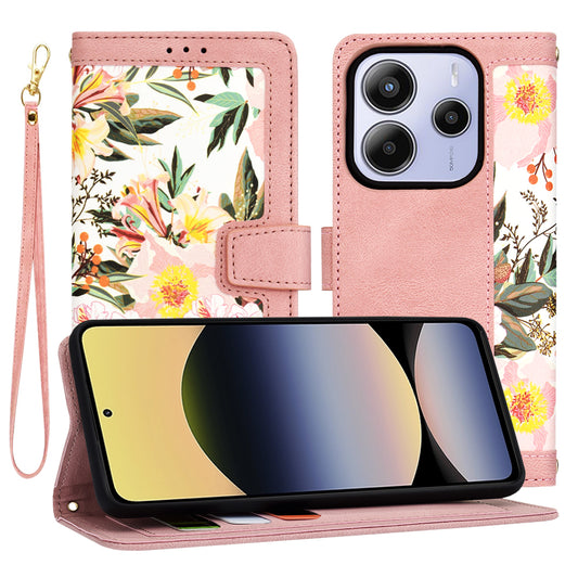 Maska za Xiaomi Redmi Note 14 5G, Techsuit, FlipCraft, Roza