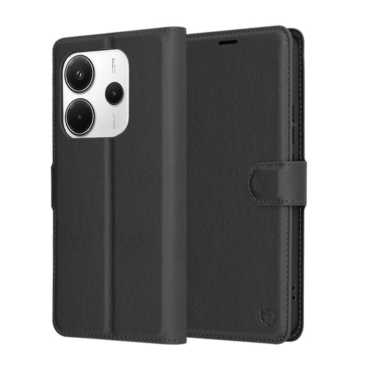 Futrola za Xiaomi Redmi Note 14 5G, Techsuit, Leather Folio, Crna