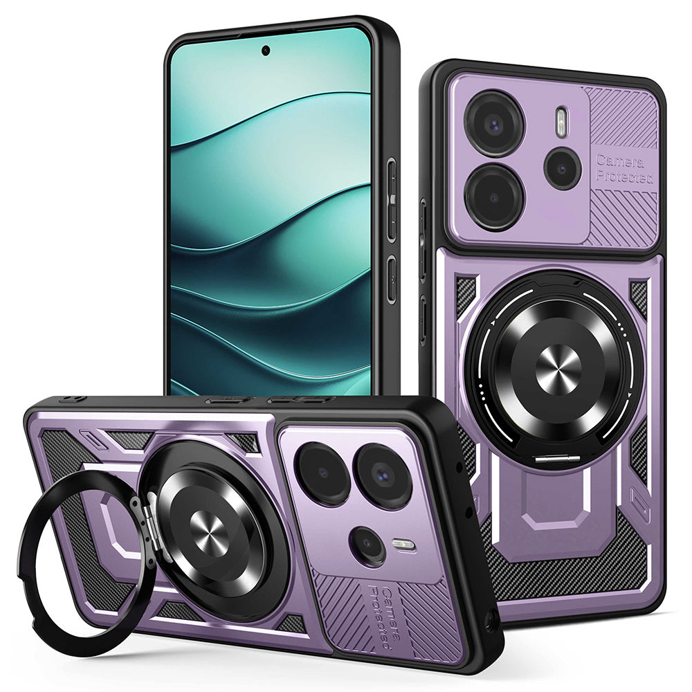 Maska za Xiaomi Redmi Note 14 5G, Techsuit, RuggedCam, Ljubičasta