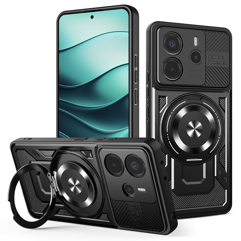 Maska za Xiaomi Redmi Note 14 5G, Techsuit, RuggedCam, Crna