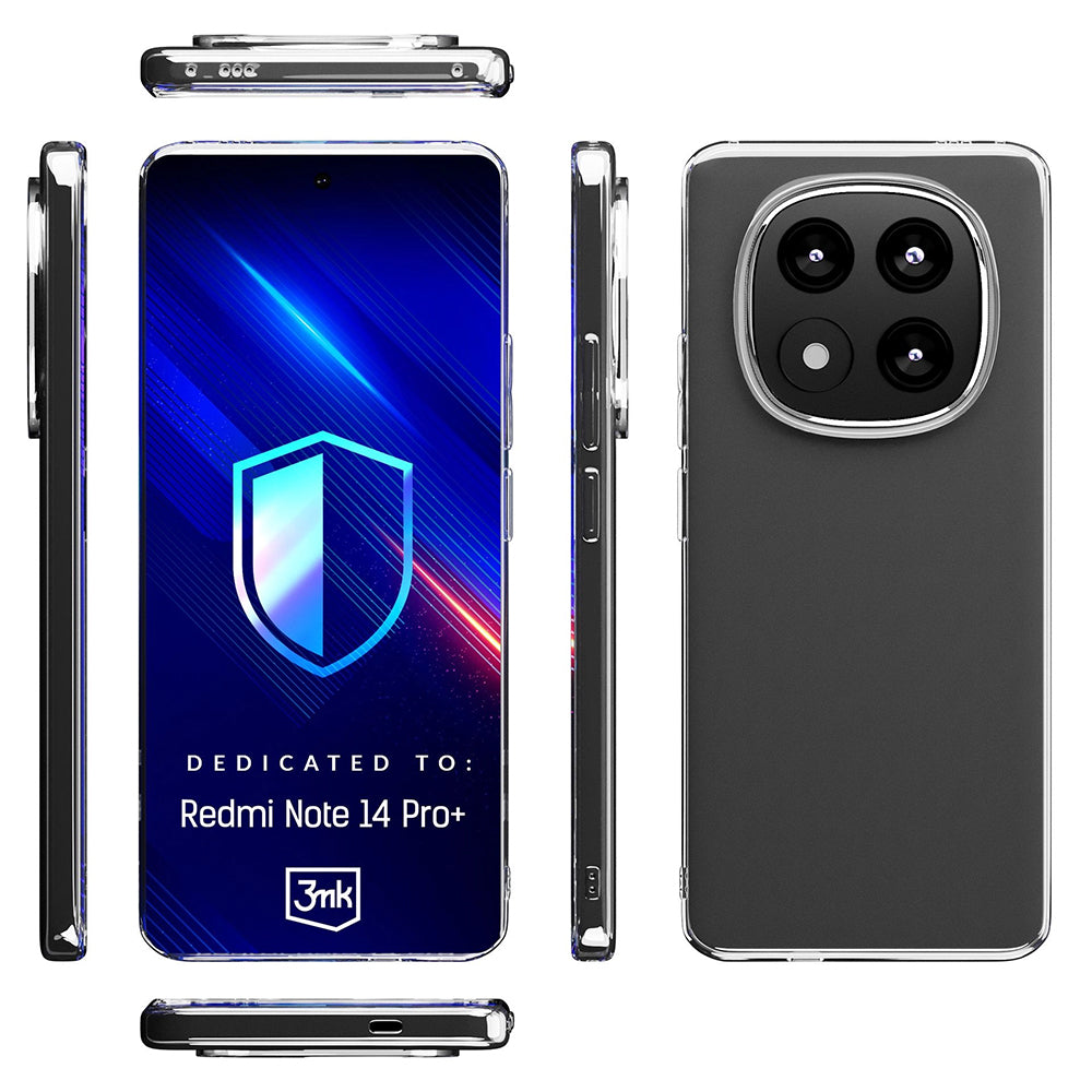Maska za Xiaomi Redmi Note 14 Pro+ 5G, 3MK, Clear, Prozirna