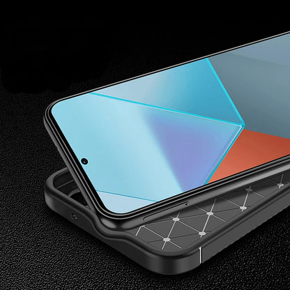Maska za Xiaomi Redmi Note 14 Pro+ 5G / Note 14 Pro 5G / Poco X7, Techsuit, CarbonFiber, Crna