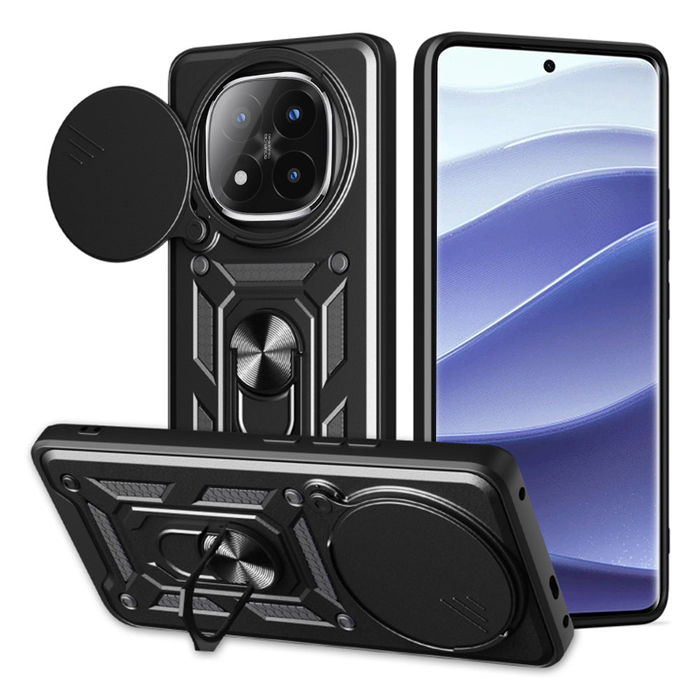 Maska za Xiaomi Redmi Note 14 Pro+ 5G, Techsuit, CamShield, Crna