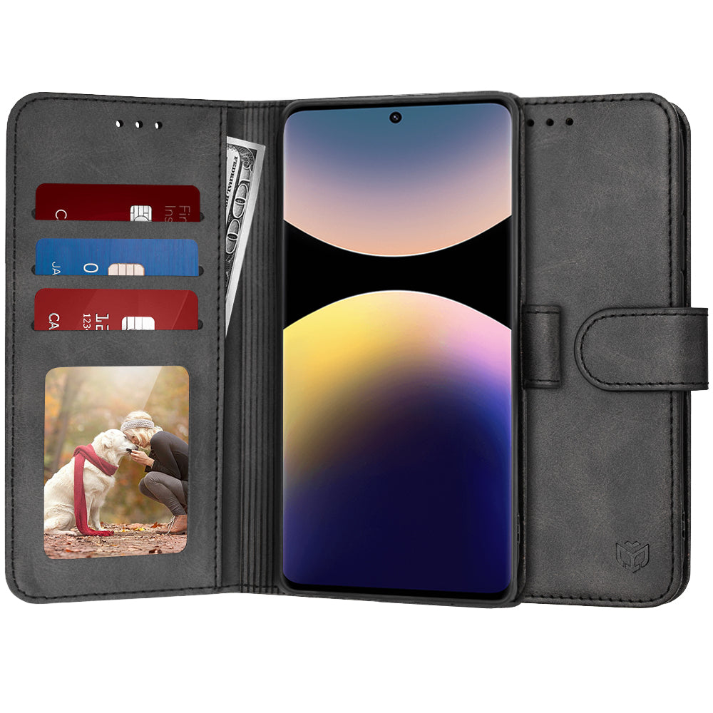 Futrola za Xiaomi Redmi Note 14 Pro+ 5G, Techsuit, Diary Book, Crna