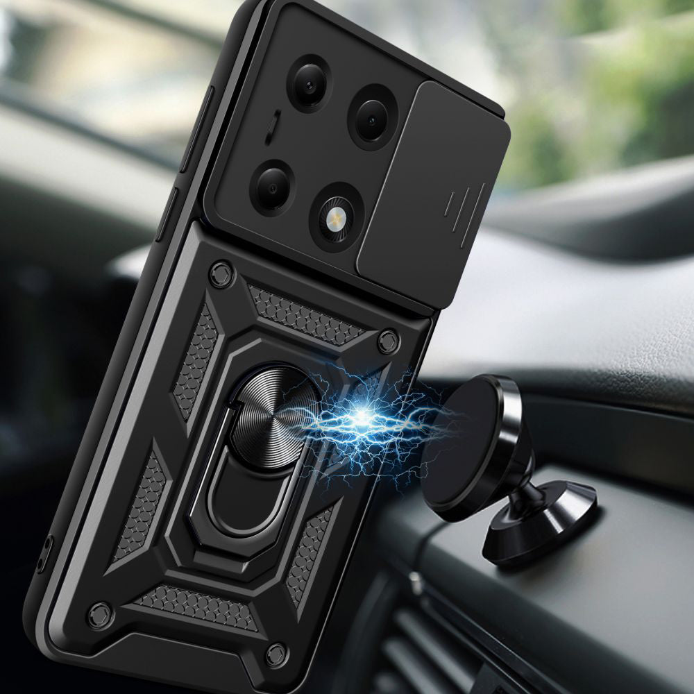 Maska za Xiaomi Redmi Note 14S / Note 13 Pro 4G / Poco M6 Pro 4G, Techsuit, CamShield, Crna