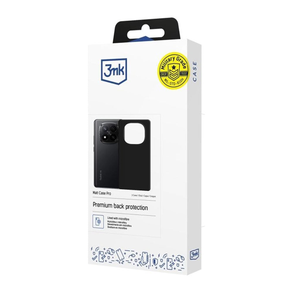 Futrola za Xiaomi Redmi Note 15 Pro+ 5G, 3MK, Pro, Mat Crna