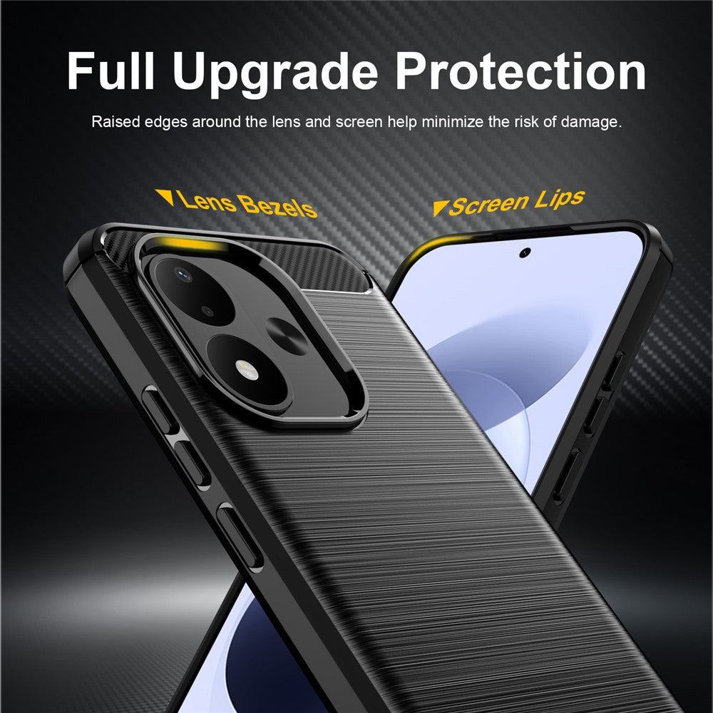 Maska za Xiaomi Redmi Note 17 4G / Note 17 5G, Techsuit, Carbon, crna