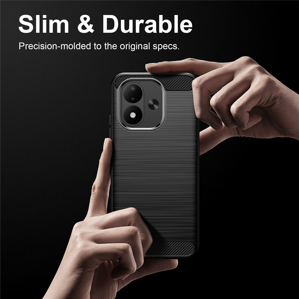 Maska za Xiaomi Redmi Note 17 4G / Note 17 5G, Techsuit, Carbon, crna