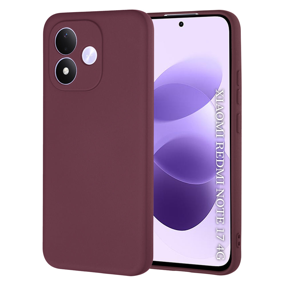 Maska za Xiaomi Redmi Note 17 4G / Note 17 5G, Techsuit, SoftFlex, bordo

