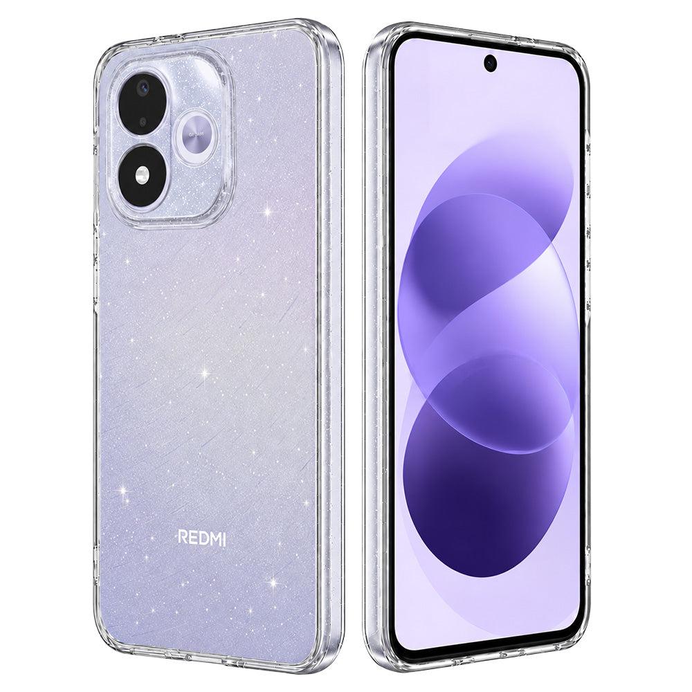 Maska za Xiaomi Redmi Note 17 4G / Note 17 5G, Techsuit, SparkleSkin, prozirna
