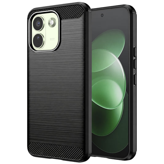 Maska za Xiaomi Redmi Note 17 Pro Max, Techsuit, Karbon, Crna