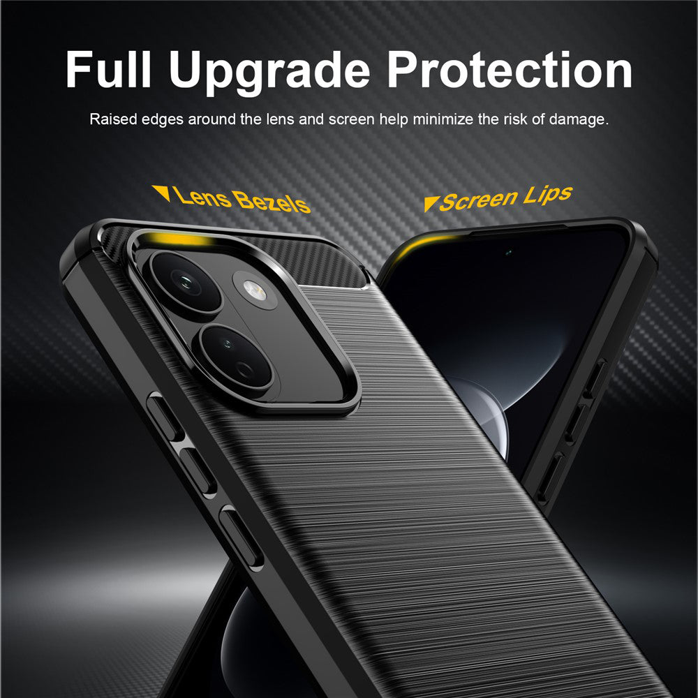 Maska za Xiaomi Redmi Note 17 Pro Max, Techsuit, Karbon, Crna
