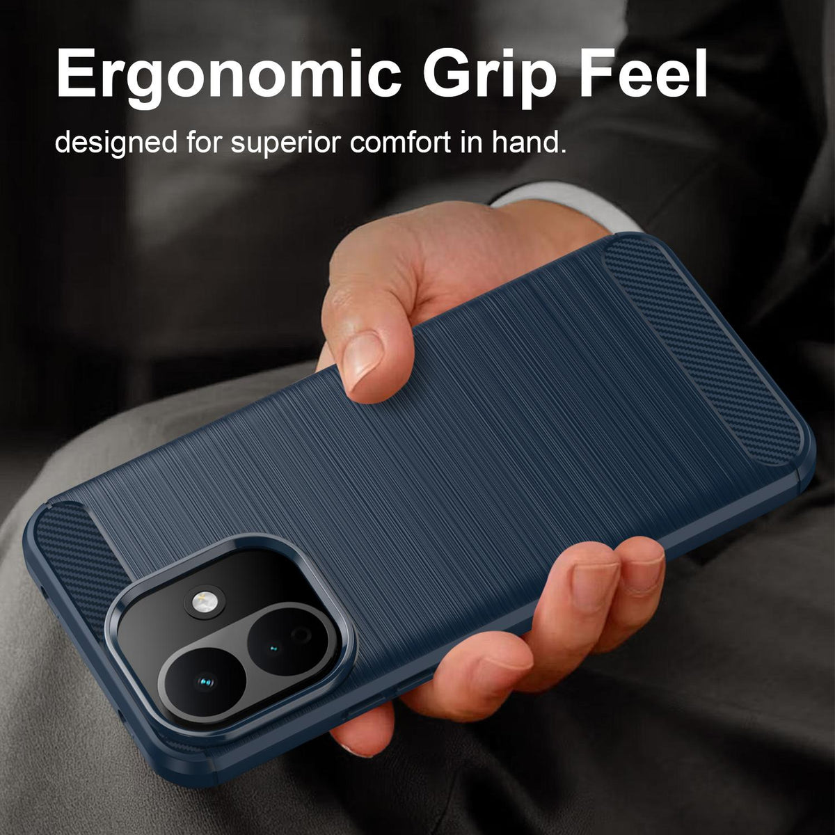 Maskica za Xiaomi Redmi Note 17 Pro, Techsuit, Carbon, plava