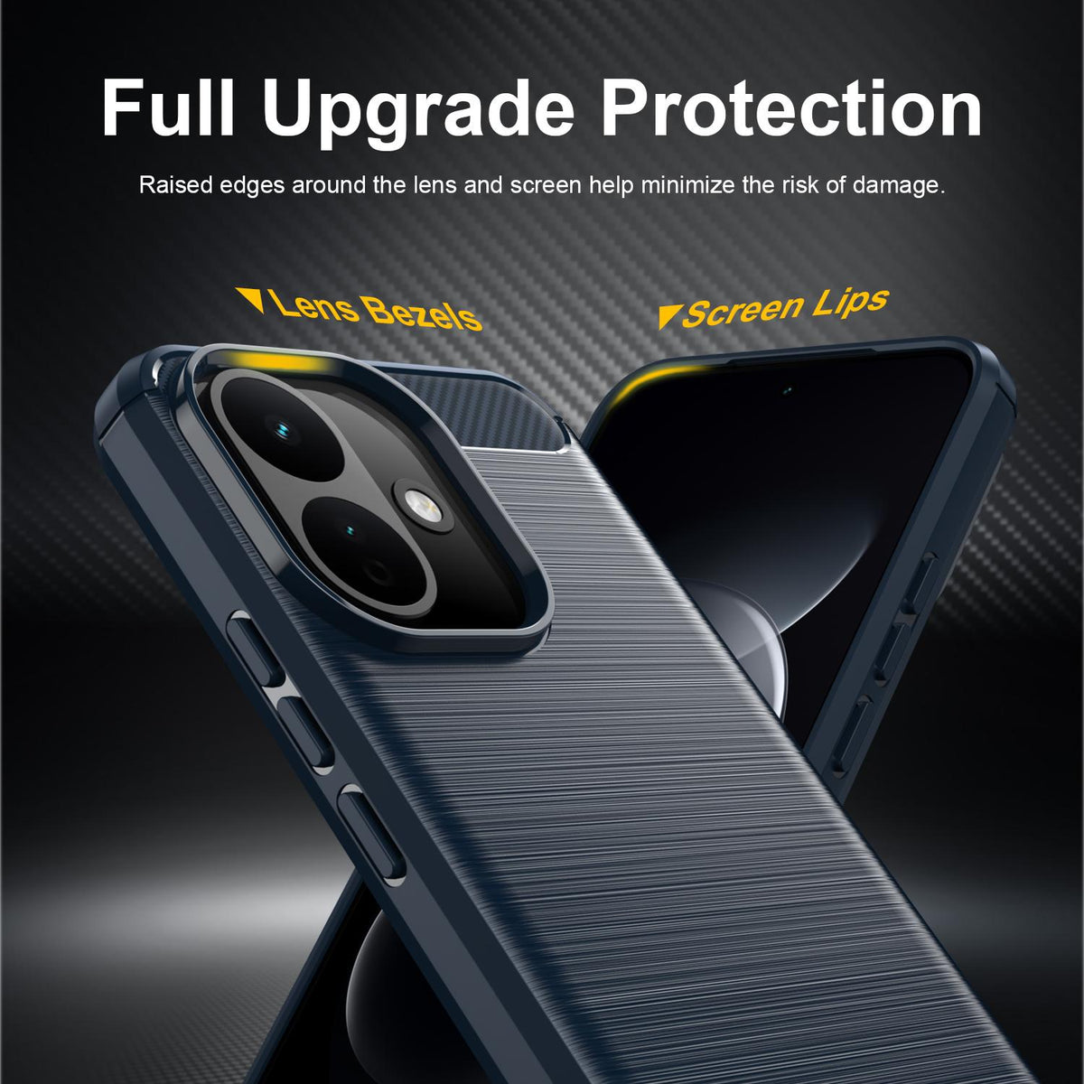 Maskica za Xiaomi Redmi Note 17 Pro, Techsuit, Carbon, plava