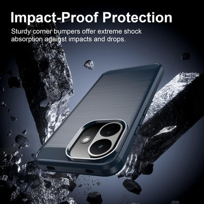 Maskica za Xiaomi Redmi Note 17 Pro, Techsuit, Carbon, plava