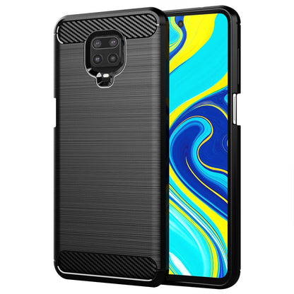 Maska za Xiaomi Redmi Note 9S / Note 9 Pro / Note 9 Pro Max, Techsuit, Karbon, Crna